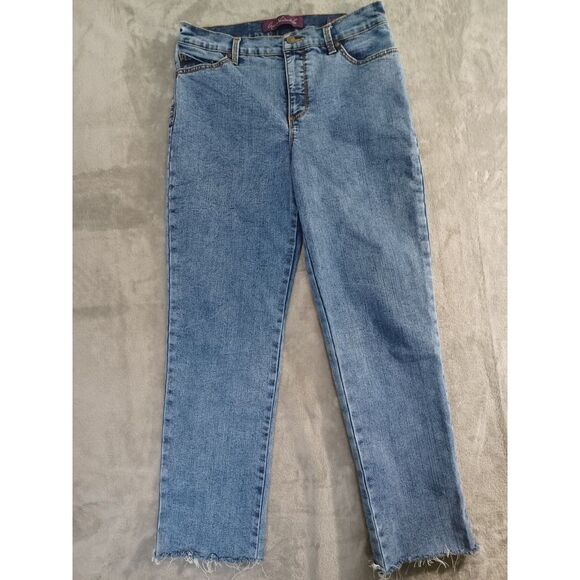 Gloria Vanderbilt Denim - Gloria Vanderbilt Amanda Jeans Size 10 Raw Hem Straight Leg Stretch Everyday‎